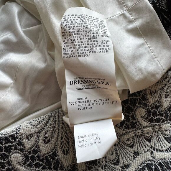 Plein Sud Brocade Mini Dress NWT FR42 US10 Black Gray White Made in Italy - Picture 11 of 13